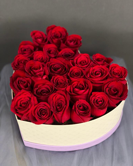 Roses in a box with delivery to Almaty