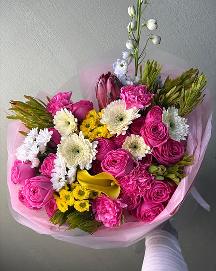Яркий микс с протеей и каллами with delivery to Astana