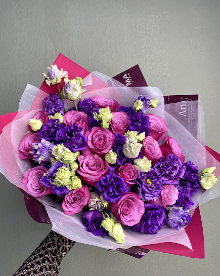 Bouquet of Purple paradise flowers delivered to Astana
