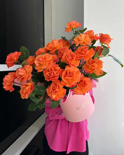 Bouquet of Composition of 25 roses flowers delivered to Astana