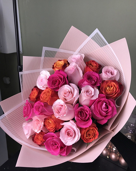 Bouquet of Bouquet of roses Mix 40-50 cm flowers delivered to Astana