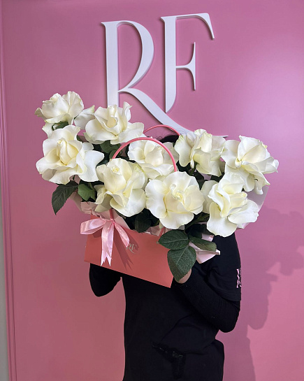 Bouquet of Bag of roses flowers delivered to Aktobe