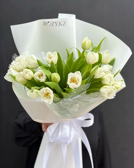 Моно букет из 19 тюльпанов  с доставкой по Астане