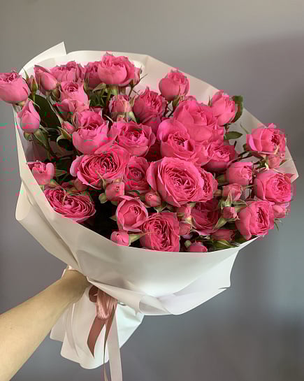 Розовое очарование кустовых роз с доставкой по Астане