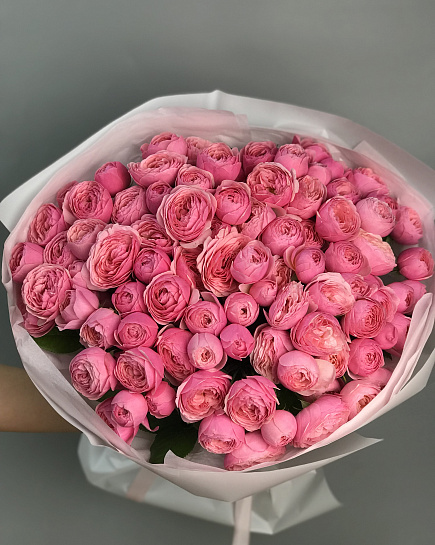 Silva Pink bouquet of peony bushes 51 pcs with delivery to Astana