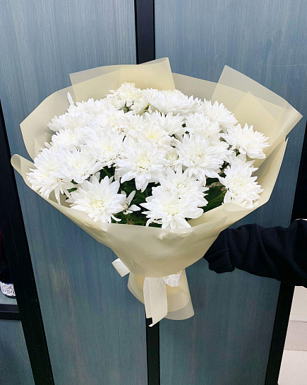 Bouquet of Mono-bouquet spray chrysanthemums 9 pieces flowers delivered to Astana