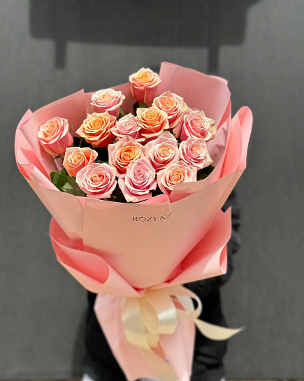 Bouquet of Bouquet of 15 tall roses (70-80cm) flowers delivered to Astana