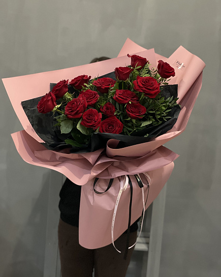 Bouquet of Bordeaux flowers delivered to Karaganda