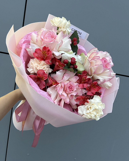 Assembled bouquet with delivery to Astana