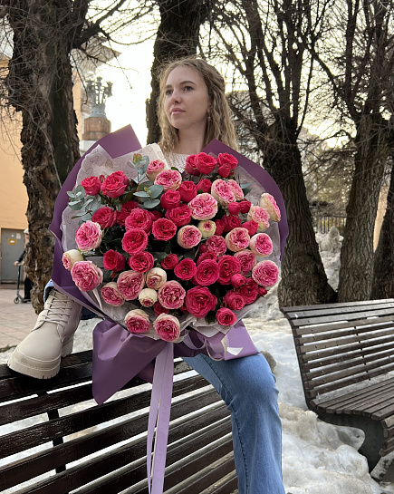 Bouquet of Mona Lisa flowers delivered to Almaty