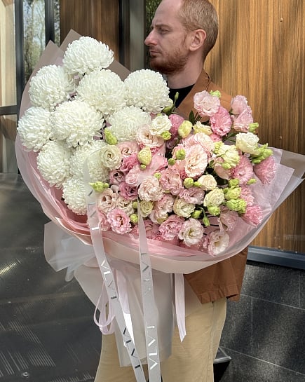 Pink heart with delivery to Almaty