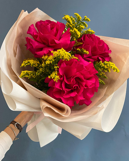 Bouquet of French roses with delivery to Astana