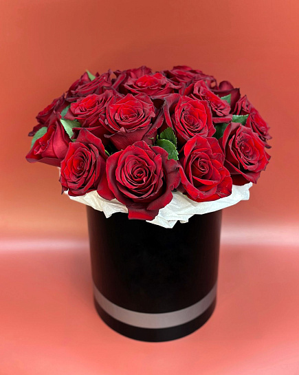 Bouquet of rose box flowers delivered to Astana