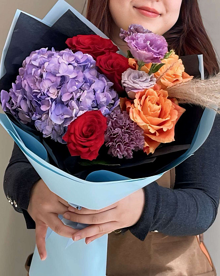 Bouquet of Autumn romance flowers delivered to Astana