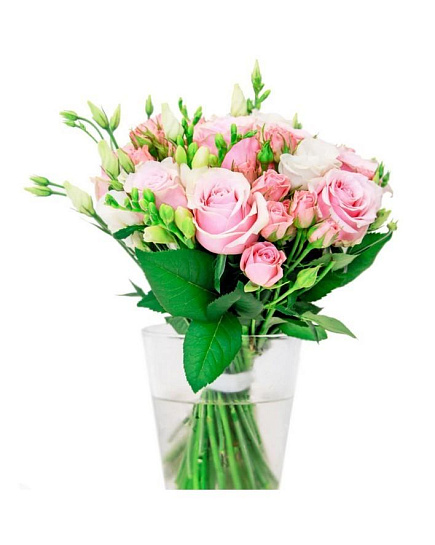 Букет из кустовой розы "Розовая мечта" с доставкой по Капчагае