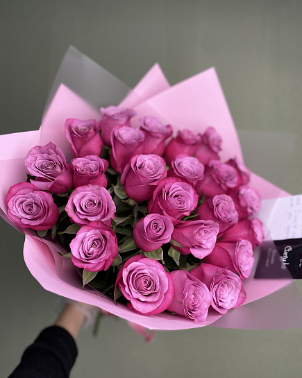 Bouquet of Bouquet of purple roses flowers delivered to Aktobe