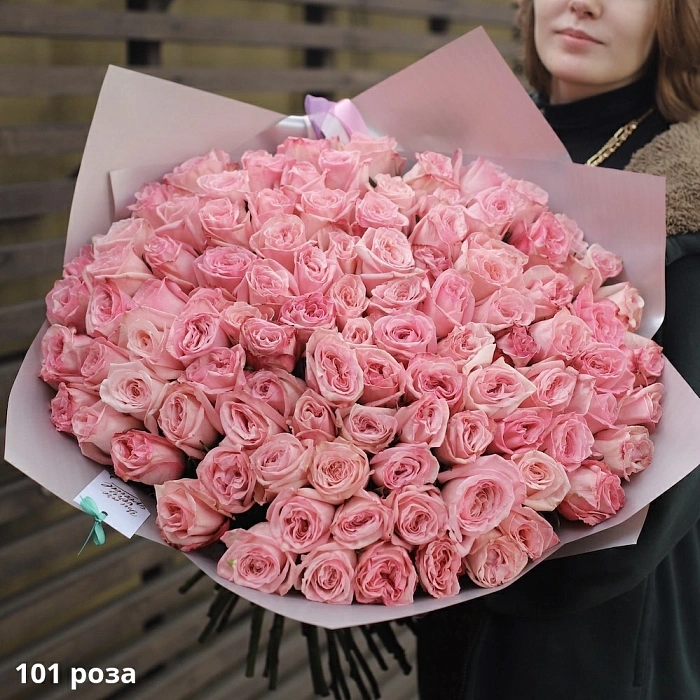 Букет из пионовидных роз Пинк Охара (101)