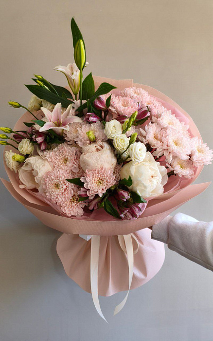Euro bouquet with peonies Euro bouquet with peonies