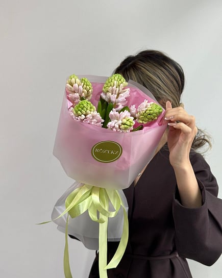 Монобукет Гиацинты (5) с доставкой по Астане