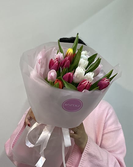 Весенний микс тюльпанов с доставкой по Астане