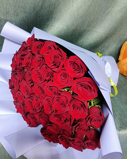 Bouquet of Bouquet of premium elite roses flowers delivered to Kostanay.
