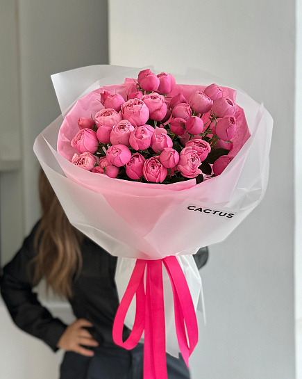 Bouquet “MONO SILVA PINK” with delivery to Astana