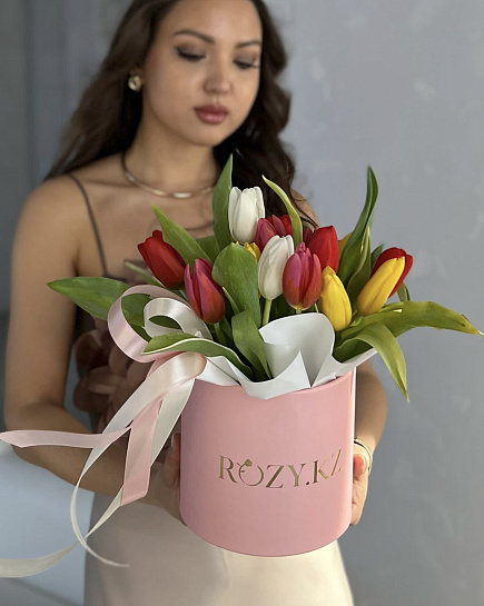 Bouquet of Composition of 17 tulips flowers delivered to Astana