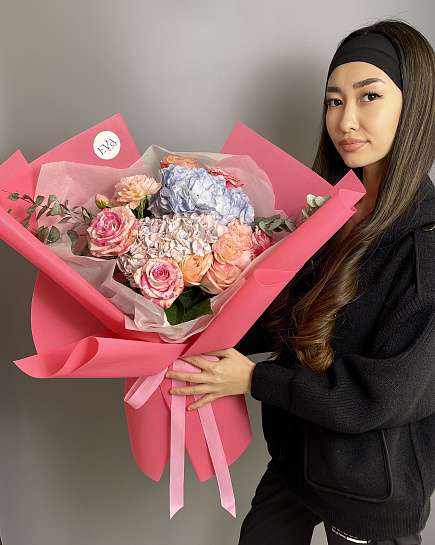 Bouquet of Delight of love flowers delivered to Almaty