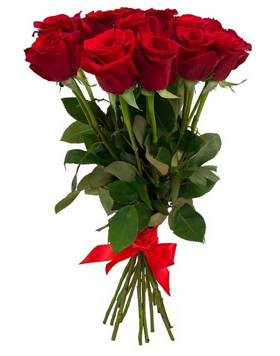 Монобукет из 15 красных роз "Любимой"