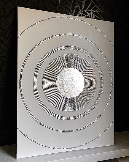 Картина "Солнце в зените (в серебре) с доставкой по Балхаше
