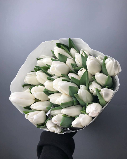 Bouquet of Tulips in a pack (50pcs) flowers delivered to Astana