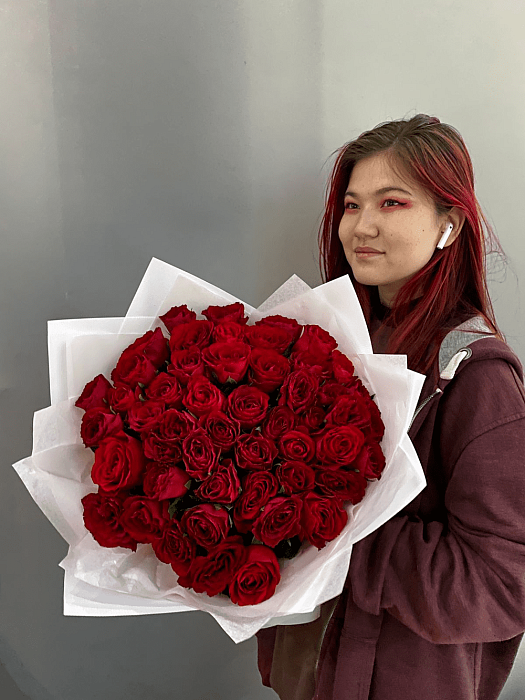 51 red roses 40-50cm