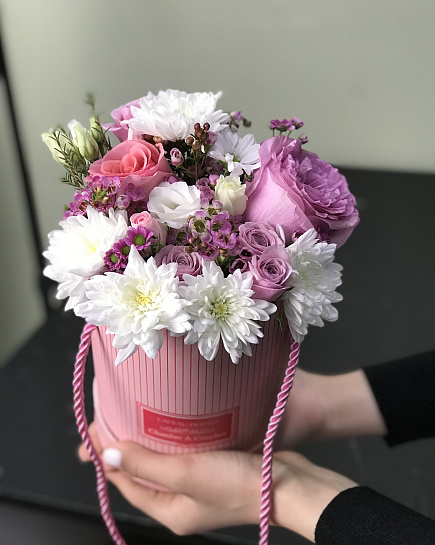 Bouquet of box of love flowers delivered to Astana