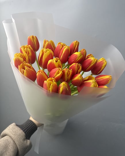 Яркий микс тюльпанов с доставкой по Астане