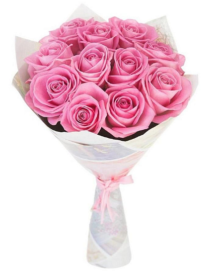 Букет из розовых роз "Венера" с доставкой по Караганде