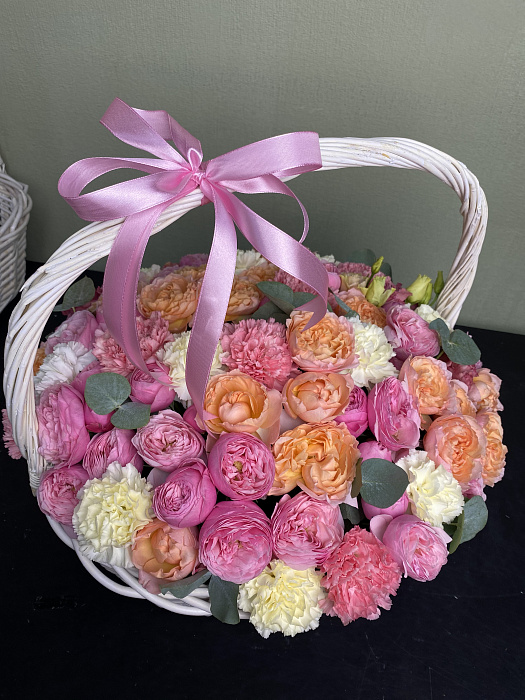 A basket of flowers A basket of flowers