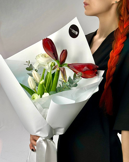 Bouquet of MONT BLANC flowers delivered to Almaty