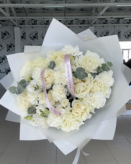 Bouquet of White Night flowers delivered to Astana