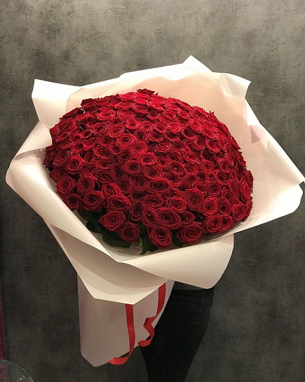 Bouquet of Red roses flowers delivered to Shymkent