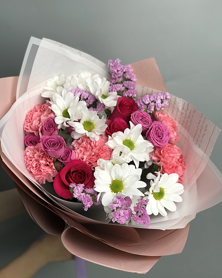 Bouquet of Summer morning flowers delivered to Zaisan