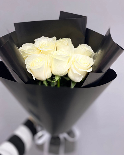 Букет белых роз с доставкой по Алматы