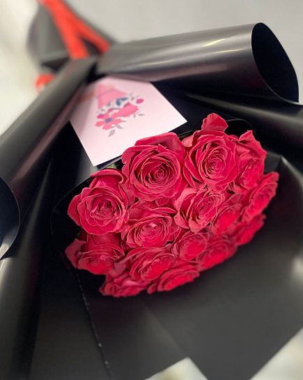 Bouquet of BLACK HEART flowers delivered to Almaty