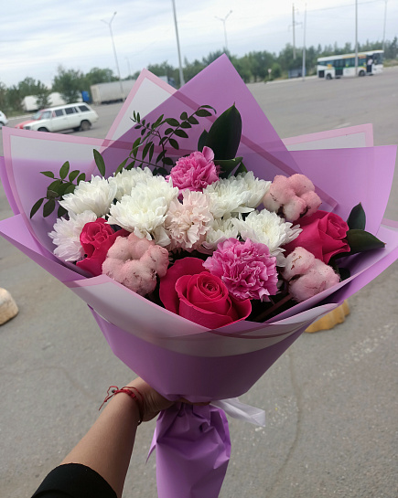 Bouquet of Monobouquet flowers delivered to Kostanay.