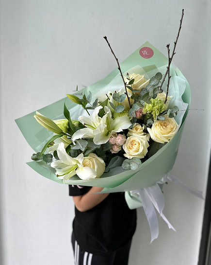 Bouquet of mint breeze flowers delivered to Astana