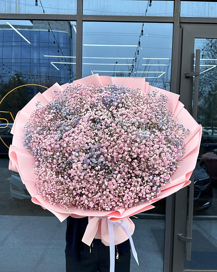 Bouquet of Aerial gypsophila L flowers delivered to Shymkent