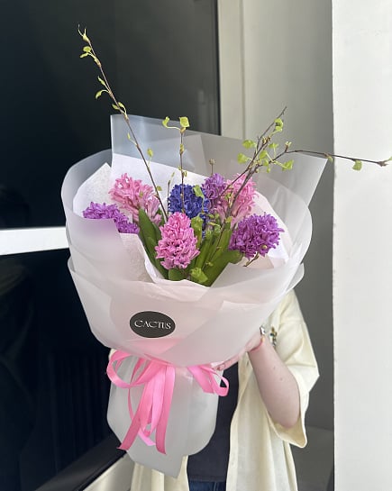 Весеннее очарование гиацинтов с доставкой по Астане