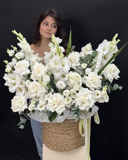 White silk with delivery to Almaty