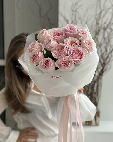 Bouquet of Bouquet of peony roses O’HARA flowers delivered to Astana