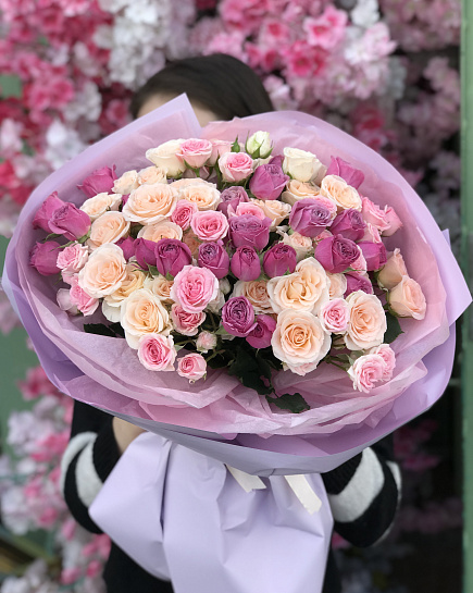Bouquet of Assorted bushes 25 pcs flowers delivered to Astana