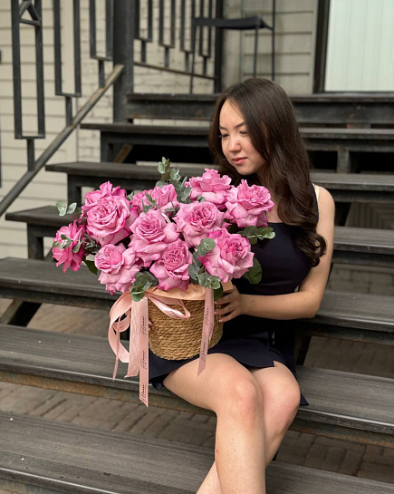 Pots with peony roses with delivery to Almaty